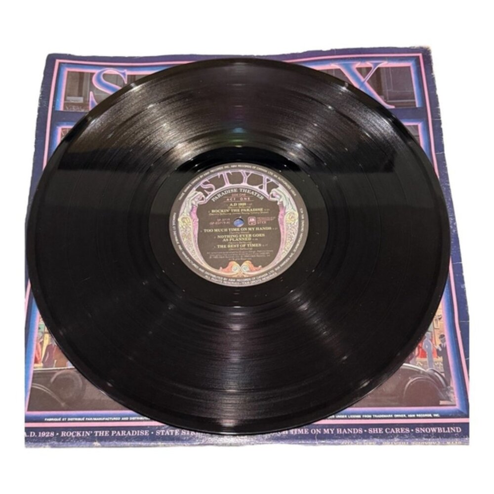 Vintage Styx Paradise Theater Vinyl LP 1981 A&M Rock Album Gatefold Classic - Picture 7 of 10